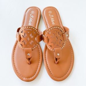 J. Mark Tan Flip Flop Sandals PASSION-804